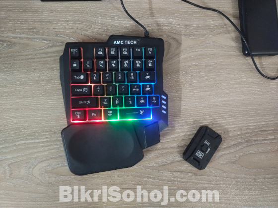 1 handed keyboard, mouse and converter